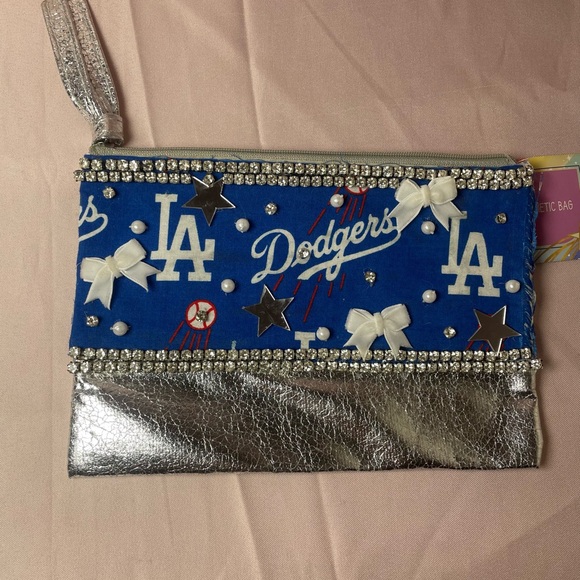 Handbags - Blue and Silver Dodgers Clutch